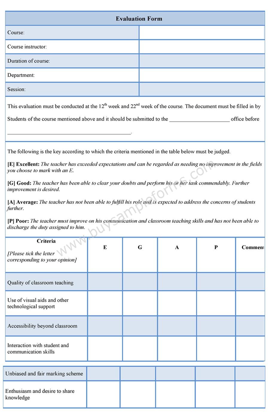 Employee Evaluation Template Word Sample And Example Evaluation - Vrogue